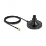 Base magnética de antena DELOCK ULA100 — 1×conector fêmea N para 1×ficha RP-SMA, cabo de 3 m, exterior, preta