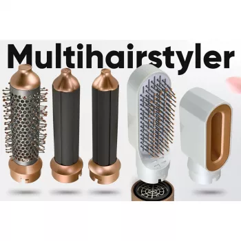 Modelador de ar quente Profi-Care 331321 branco-rosé — multi-modelador 4-em-1, 5 acessórios, 1000W, 3 níveis de temperatura