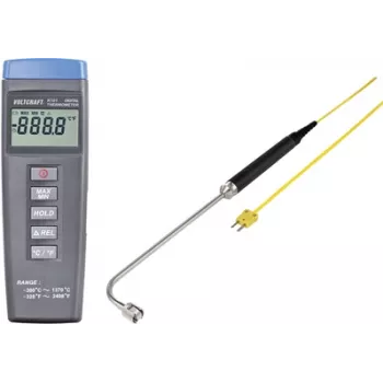 VOLTCRAFT K101 + TP 206 Termómetro -200 a +1370 °C sonda tipo K