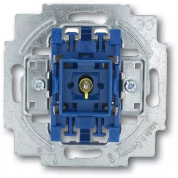 Busch-Jaeger 2020 USGL 1P azul metálico — interruptor unipolar, 250 V, 10 A, 71×71×25 mm