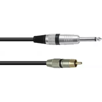 Cabo adaptador OMNITRONIC RCA/jack 0,9 m preto (30225118)