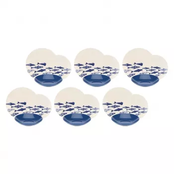 Serviço de mesa Rose&Tulipani R18390TA18 para 6 pessoas, conjunto de mesa de porcelana