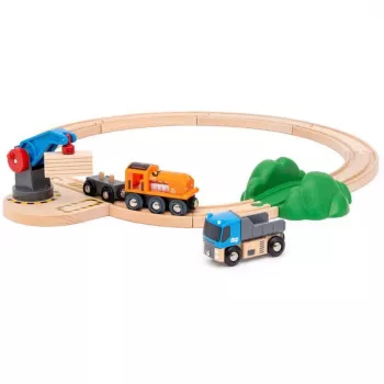 Brio World conjunto inicial de comboio de mercadorias com grua