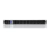 Qoltec 53999 Régua de tomadas PDU para rack de 19 polegadas, 1U, 8x IEC C13, 10 A, com disjuntor, 2 m
