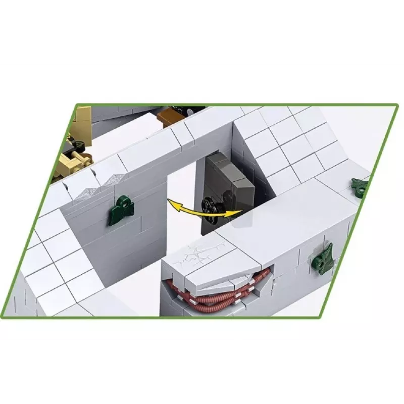 Conjunto de construção Cobi Deutscher Bunker Regelbau 667/642 Modelo COBI-3136 – conjunto de peças detalhado