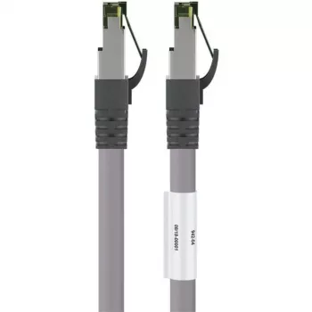 Cabo de rede Goobay CAT 8.1, S/FTP (PiMF), cinzento, 0,5 m - LSZH sem halogéneos, cobre AWG 24 (55135)
