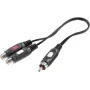 SpeaKa Professional adaptador de áudio RCA em Y [1x ficha RCA - 2x conector fêmea RCA] preto (SP-7869820)
