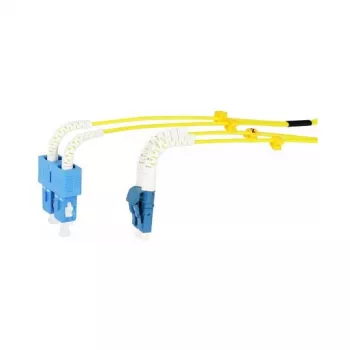 Synergy 21 cabo patch de fibra ótica 2 fibras 7,5 m LC-SC 9/125 µm OS2 AD 2 mm bainha flexível de proteção contra dobras - fibra monomodo - 7,5 m