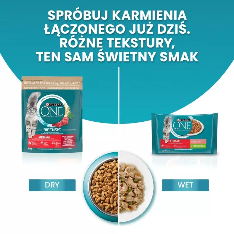 PURINA One Bifensis Sterilcat vaca - comida seca para gatos - 800 g