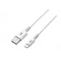 Cabo USB-USB C 2m silicone branco Quick Charge