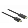 Cabo Delock DisplayPort 1.1 macho > High Speed HDMI-A macho passivo 3 m preto (82435)
