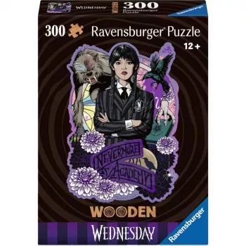 Puzzle Ravensburger Wooden Puzzle Wednesday 300 peças, peças de madeira, 300 unid.