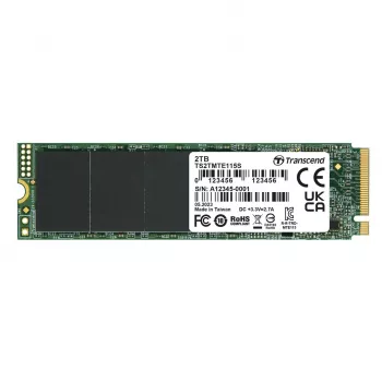 Transcend 115S - SSD - 2TB - interno - M.2 2280 (frente e verso) - PCIe 3.0 x4 (NVMe) (TS2TMTE115S)