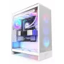 Caixa para PC NZXT H7 Flow RGB Midi Tower branca — vidro temperado, EATX, frente 3×120mm, USB-C