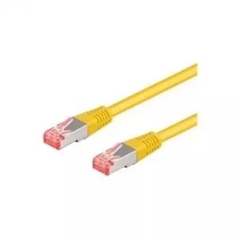 Wentronic Goobay Cabo de rede CAT 6a, S/FTP (PiMF), amarelo, 10 m - LSZH sem halogéneos, cobre (93700)