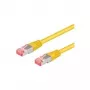 Wentronic Goobay Cabo de rede CAT 6a, S/FTP (PiMF), amarelo, 10 m - LSZH sem halogéneos, cobre (93700)