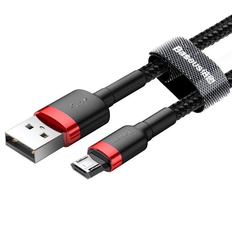 Cabo Micro-USB Baseus Cafule 1,5A 2 m (vermelho e preto)