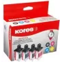 Kores X254KITXL Multipack de tinta para Brother LC-3213, preto + ciano/magenta/amarelo