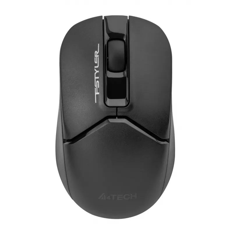 Rato ótico sem fios A4Tech FM12S Preto — 1200 dpi, recetor RF Nano, 3 botões, pilha AA