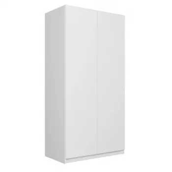 Top e shop SD-90 BI Roupeiro, armário de quarto com 2 portas, corpo branco, 7 prateleiras