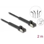 Cabo de rede DeLOCK RJ45 fino Cat.8.1 U/FTP 2 m preto
