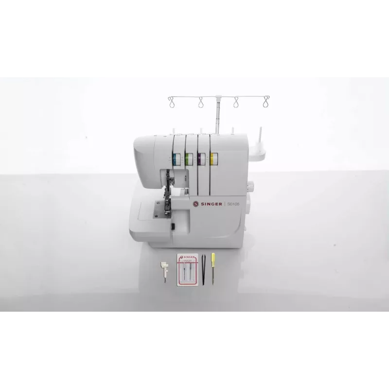 Máquina de costura overlock SINGER S0105 elétrica branco