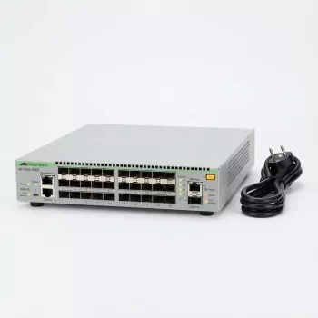 Allied Telesis Este preço serve apenas para fins orçamentais 10 Gigabit Layer 3 Lite Stackable Switch, 18x portas SFP+, cabo de alimentação UE. incl. LLW (AT-X250-18XS-50)