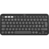 Logitech Pebble Keys 2 K380s – Teclado – sem fios – Bluetooth LE – QWERTY – Nórdico (Dinamarquês/Finlandês/Norueguês/Sueco) – Tonal Graphite (920-011879)
