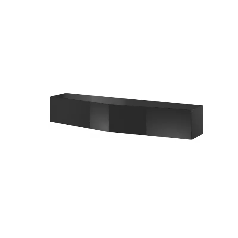 Suporte de TV Cama VIGO SLANT 180cm (2x90) preto/preto brilhante