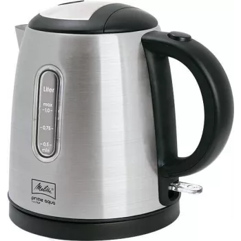 Melitta Prime Aqua mini Top chaleira elétrica 1L 2200W preta aço inoxidável