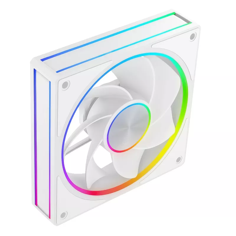 Ventoinha para caixa MODECOM VOLCANO LOOP 120 ARGB Reverse Fan branca 120 mm, PWM, 400–1400 RPM