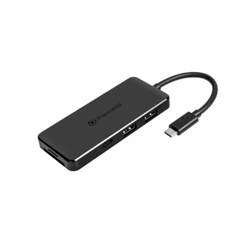 Transcend HUB5C USB 3.2 Gen 2 (3.1 Gen 2) Type-C preto