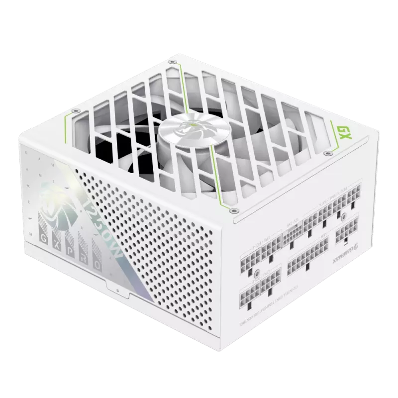 Fonte de alimentação Gamemax, 80 PLUS, Gold | GX PRO 1250G WH | 1250 W
