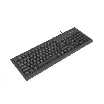 Teclado completo com fios NATEC MORAY Home/Office USB QWERTY US International preto, 104 teclas, teclado numérico