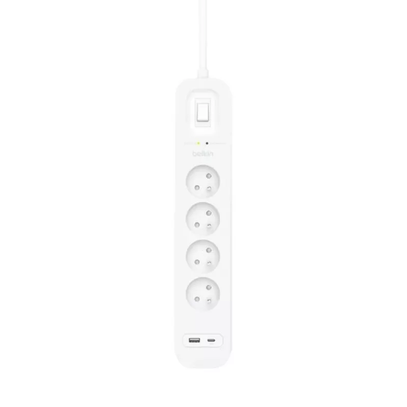 Proteção contra sobretensão Belkin SRB001CA2M 4 tomadas AC 900 J branco 2 m