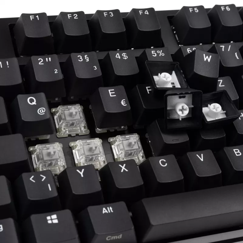 Teclado Ducky Origin Phantom preto universal USB QWERTZ alemão
