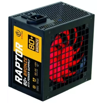 Fonte de alimentação RAPTOR 600W BRONZE 80+, Single Rail, DC-DC