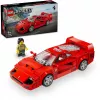 LEGO Speed Champions Ferrari F40 Supercarro – carro de brinquedo de construção para meninos e meninas a partir dos 9 anos com minifigura de condutor, decoração de quarto de criança