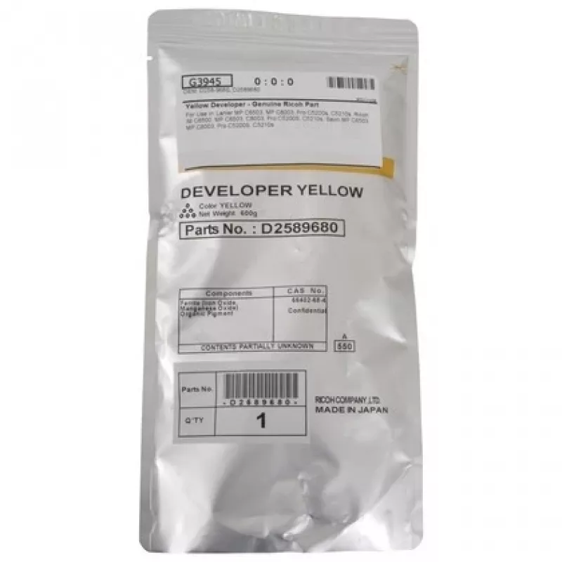 Ricoh D2589680 (D258-9680) revelador, amarelo