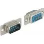 Conector Sub-D 9 pinos DELOCK 65881 — azul/prateado, 31×15×12.5 mm