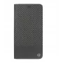Capa tipo livro Tellur para iPhone XS Max – acabamento em carbono preto, estilo carteira folio
