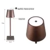 Candeeiro de mesa recarregável Beper P201UTP103, interruptor tátil, 2 W