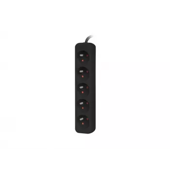 Lanberg PS0-05E-0300-BK cabo de extensão 3 m 5 saídas AC interior preto (PS0-05E-0300-BK)