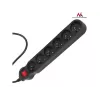 Extensão elétrica Maclean MCE188 5m 6 tomadas interior preto