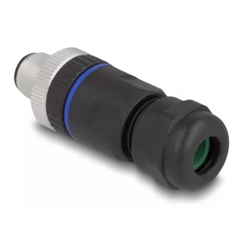Conector M12 DeLOCK codificação A 8 pinos ficha ligação por parafuso