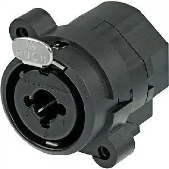 Neutrik NCJ6FI-S Conector fêmea combo XLR/jack estéreo 1/4 preto conector de cabo (NCJ6FI-S)
