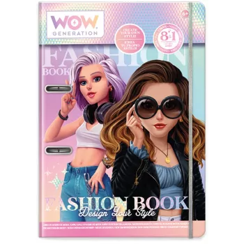 Conjunto criativo para crianças Euroswan Fashion Book WoW Generation WOW00054 — conjunto de trabalhos manuais para crianças