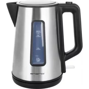 Chaleira elétrica Emerio 1,7 L 2200 W preta aço inoxidável