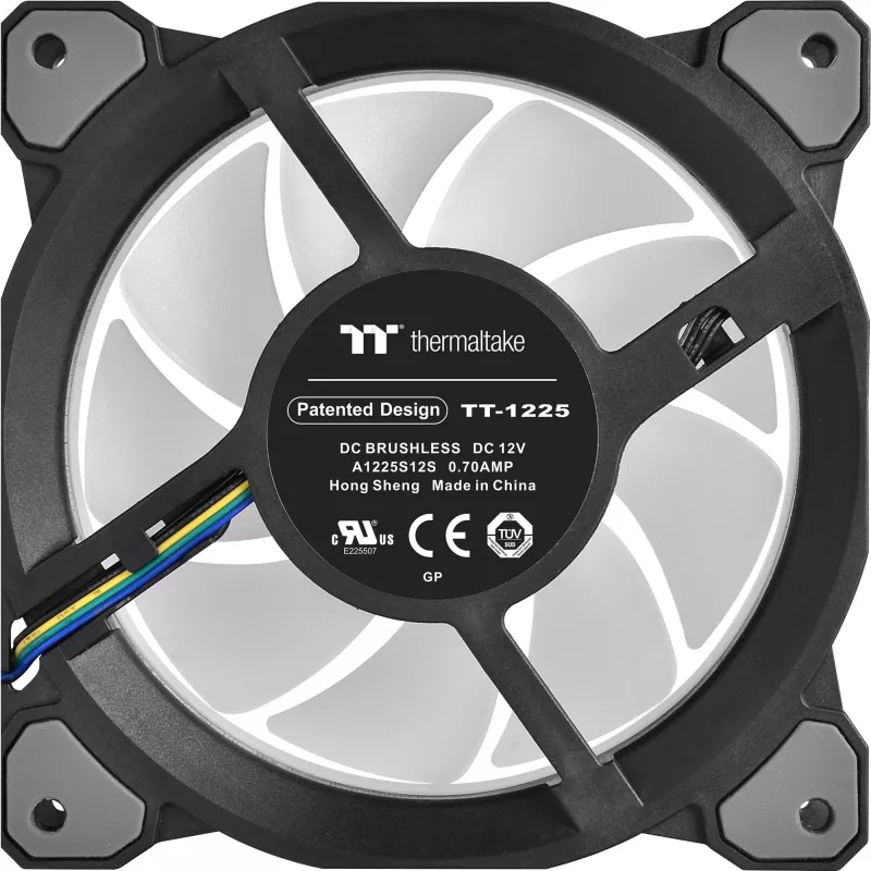 Thermaltake Riing Quad 14 RGB CL-F089-PL14SW-C ventoinha de radiador de 140 mm, TT Premium Edition, preto