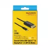Adaptador de cabo de vídeo DeLOCK 84904 USB Type-C para HDMI 1 m preto